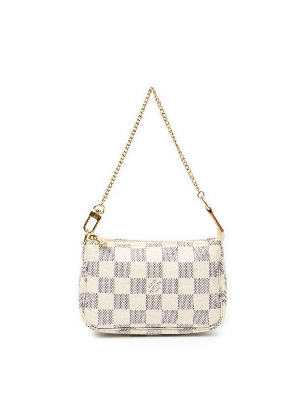 Louis Vuitton Mini Pochette Ivory Damier Azur Pouch